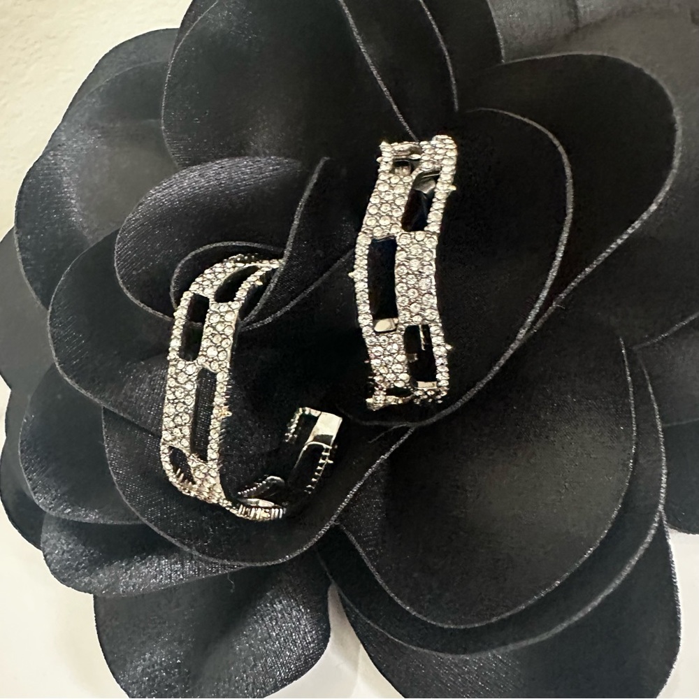 Alexis Bittar Pave Checkerboard Hoop Earrings - Picture 3 of 11